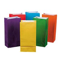 Bright Color Paper Bags for Party - Party Supplies - Bags - Paper Treat Bags - Party - 12 Pieces