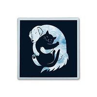 XIANN Care Contact Lens Box Holder Container Case Storage Eyecare Kit - Cat And Dog Sleep Hug