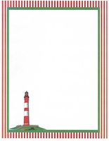 Red & White Lighthouse Stationery Printer Paper 26 Sheets