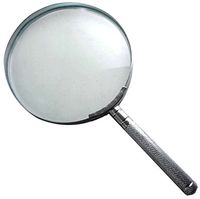 2x Glass Lens Magnifier with Steel Rim & Handle Construction
