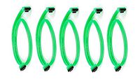 5 Pack 18inch SATA 6Gbps Cable w/Locking Latch - UV Green, CNE568010