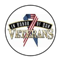 HotSaleStore Sticker Seals 48 Honor of Our Veterans !! Envelope Seals Labels Stickers 1.2" Round
