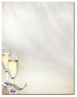Champagne Glasses Letterhead - 100 Pack