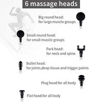 Massage Gun, Professional Personal Massage Desevice with 6 Adjustable Speeds & 6 Replaceable Massage Heads,Handheld Vibration Massage Equipment, Relieve Muscle Stiffness and Sorens