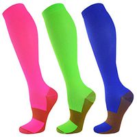 Compression Socks For Men & Women-3 Pairs,15-30mmHg is Best For Running,Athletic,Medical,Pregnancy and Travel （S/M)