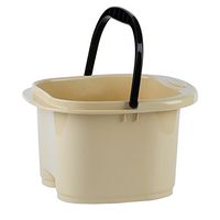 Foot spa Portable Foot Tub Shower Foot Bathtub Plastic Basin Relaxation (Color : Brown)