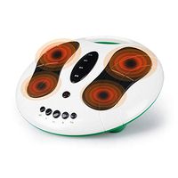Foot Massager Intelligent Heating Feet Massage Machine, Electric Deep Kneading Shiatsu Home Foot Massager with 4 Electrode Patches and Belt