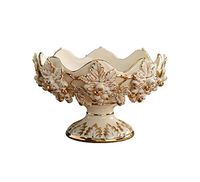 AXZHYX Bowl Fruit Plate, Ceramic Fruit Plate Living Room Creative Modern Home European Fruit Plate Set Coffee Table Decorations Ornaments Hotel Tableware Home Noodles Boiled Fish Soup Bowl