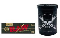 Herb Airtight Container Fresh Kettle with Raw Black Natural Rolling Papers 1 Count DC Crafts Nation- Jolly Roger