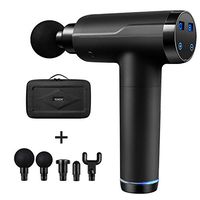YUNCHI M1 Pro Muscle Massage Gun, Low Noise Powerful Percussion Deep Tissue Handheld Massager for Full Body Muscle Knot Opening, Soreness Relief & Relaxation with Carrying Case - Black