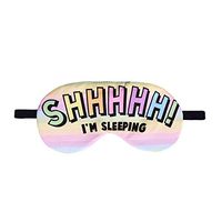 Missliht 3D Eyes Sleep Eye Mask Printing Relaxing Travel Sleeping Eyeshade Sleep Aid Eyes Mask (Shhh)