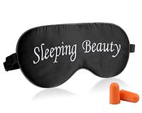 Fitglam Natural Silk Sleep Mask, Best Sleeping Mask Eye Mask Eye Cover for Travel, Nap, Meditation, Blindfold with Adjustable Strap for Men, Women (Sleeping Beauty)
