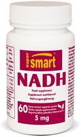 Supersmart - NADH 5 mg - Naturally stimulates The Neurotransmitters Dopamine, Noradrenalin & Serotonin | Non-GMO - 60 Vegetarian Capsules