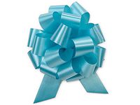TURQUOISE Flora Satin 4" Pull Bows4" - 18 loops - 100% Polypropylene 3 unit, 50 pack per unit.