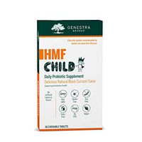 Genestra Brands - HMF Child - Probiotic Formula to Support Healthy Gut Flora - 30 Chewable Tablets - Blackcurrant Flavor
