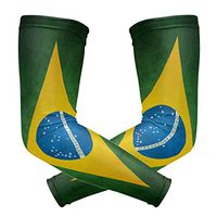 Brazil Flag 1 Pair UV Protection Cooling Long Sports Arm Sleeve