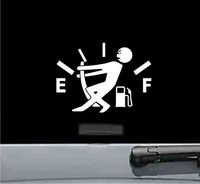 JS Artworks High Gas Mileage Vinyl Decal Sticker (White)