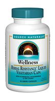 Source Naturals Wellness Herbal Resistance Liquid Immune Defense Supplement & Immunity Booster with Echinacea, Elderberry & Yin Chiao - 60 Veggi Caps