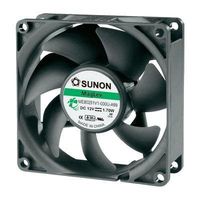 Sunon Fans ME80251V1-000U-A99 FAN; DC; 12V; 41CFM; 1.7W; 3200RPM; 33DBA; VAPO BEARING; HIGH SPEED; AUTORESTART; 80X25 (1 piece)