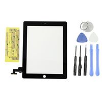 Black LCD Touch Screen Glass Digitizer For Apple iPad 2 Black , Tools and Adhesive by GoodsCity