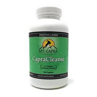 MT. CAPRA SINCE 1928 CapraCleanse | Colon Cleanse, Gentle Digestive Detox, Provides Ultimate Effective Cleansing of GI Tract with All Natural, nonGMO, Healthy Ingredients | 180 Pills
