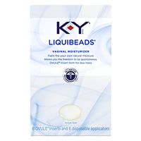 K-Y Liquibeads Vaginal Moisturizer- Bead Inserts With Applicators To Restore Natural Moisture, 6 Count (Pack of 3)