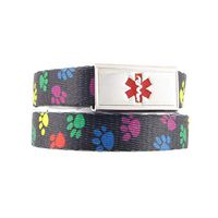 Medical Alert Bracelet | Adjustable up to 6.5" Wrist Size | Free Engraving | 1 Bracelet, 1 Custom Stainless Steel Laser Engraved Tag | Paws