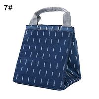 GrmeisLemc Practical Portable Outdoor Food Storage Bag Picnic Camping Thermal Insulated Leakproof Zipper Lunch Pouch Tote - 7#