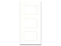PA Framing, Extra Thick Single Mat, 3 Rectangular Openings, 10 x 20 inches - White Core/Gallery White