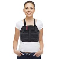 ORTONYX Rib and Chest Support Brace with Front Stay - XL Black