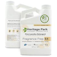 Heritage Park Laundry Wash for Delicate Fine Fabrics - Fragrance Free & Hypoallergenic (64 Oz. Bottle) - Concentrated for High Efficiency (HE) Machines - Dermatologist Tested