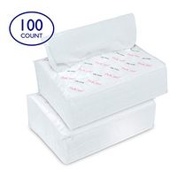 Ultra Soft Dry Wipes for Baby and Adults, 100 Count - Convenient Dispenser Pack - 11.5" x 9.25" - Disposable Cotton Dry Cleansing Cloths, Hospital Washcloths - for Cleaning, Incontinence, Facial Use