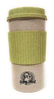 Hairy Duck - Organic biodegradable/compostable 100% Bamboo reusable to-go portable cup/eco friendly/dishwasher safe portable mug with sleeve/lid/Plastic BPA free - 16oz / stir stick