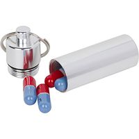 Pillbox Keychain by Profile Gifts®, Carry Your Daily Medicine in This Compact Metal Pill Box Case
