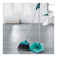 Broom and Dustpan With Long Handle Telescopic Up Household Soft Brush Broom And Dustpan Non-Slip Handle Multi-Function Windproof Broom Set Office Garage Schools Garden Cleaning Tools