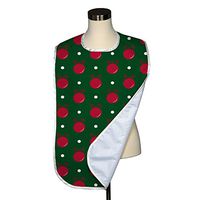 Christmas Collection Collection Adult Bib - Covered with Care Assorted Prints Available! (Christmas Ornament Green)