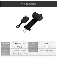 LRWSB 14cm Black 2-Point Adjustable Firm Coiler Trains Forklift Seat Belt