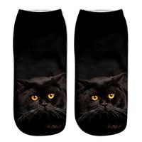 Women's Men's Fashion Animal Cute 3D Cat Printed Casual Soft Ankle Socks