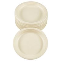 Benail 150 Pack 7" 100% Compostable and Biodegradable Plate Made From Bamboo & Sugar Cane Eco-Friendly With Excellent Strength Disposable Plate
