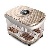 Foot tub Foot Massagers Double Foot Bath Foot Massage Foot Bucket Household Automatic Massage Footbath Electric Heating Thermostatic Foot Bath Barrel Massage Tools (Color : Gold, Size : 503930cm)