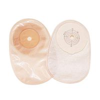 PIWYHOW Colostomy Ostomy Pouch, Ostomy Supplies with Measure Card, One Piece Drainable Pouches for Ileostomy Stoma Care, Pack of 10