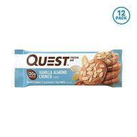Quest Nutrition Vanilla Almond Crunch Protein Bar, High Protein, Low Carb, Gluten Free, Keto Friendly, 12 Count