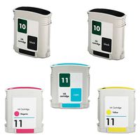 Amsahr Remanufactured Ink Cartridge Replacement for HP 11 ( Black , 5-Pack )