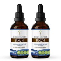 Birch Alcohol-Free Liquid Extract, Organic Birch (Betula Pendula) Dried Leaf Tincture Supplement (2x4 FL OZ)