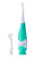 Brush Baby BabySonic Infant and Toddler Electric Toothbrush for Ages 0-3 Years - Smart LED Timer and Gentle Vibration Provide a Fun Brushing Experience - Includes 2 Sensitive Brush Heads - Teal