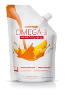 Coromega Omega 3 Fish Oil Supplement, 1070 mg of Omega-3s with 3X Better Absorption Than Softgels, Mango Nectar Flavor, 16 Ounce Resealable Squeeze Bag, 45 Servings