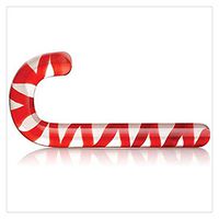 Micrkrowen Red Candy Cane Gl Crystal Massager
