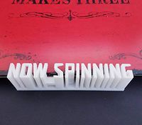 Taz studio Vinyl Record Wall Mount - Now Spinning - Record Stand - Record Vinyl Storage - Record Storage 3D Print