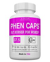 PHEN CAPS 37.5 ® For Women - Premium Appettite Suppressant for Weight Loss for Women - Thermogenic Fat Burner Supplement - Energy Pills - Carbohydrate Blocker - Metabolism Booster - Keto Diet Friendly