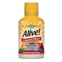 Nature's Way Alive! Liquid Fiber w/Prebiotics, 5g Non-GMO Fiber, Pomegranate-Berry Flavor, 16 Oz.